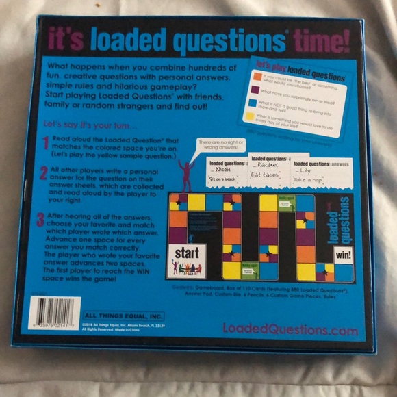Loaded Questions Board Game - Picture 2 of 3